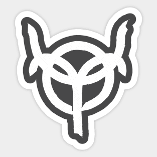 Aries and Taurus Double Zodiac Horoscope Signs (White) Sticker